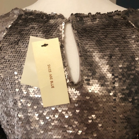NWT Skies Are Blue gold sequin top - Picture 8 of 10